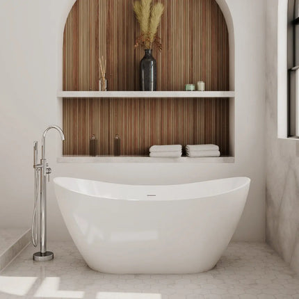 Linosa Freestanding Tub Faucet with Handshower in Chrome - Plumbing Market