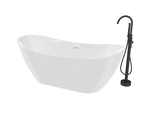 Linosa Freestanding Tub Faucet with Handshower in Matte Black - Plumbing Market