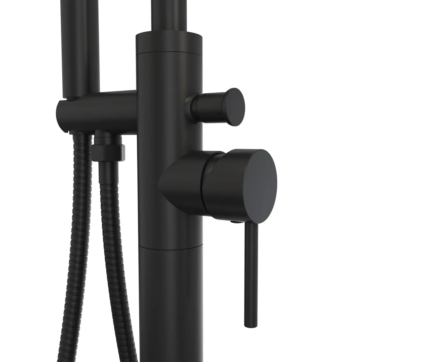 Linosa Freestanding Tub Faucet with Handshower in Matte Black - Plumbing Market