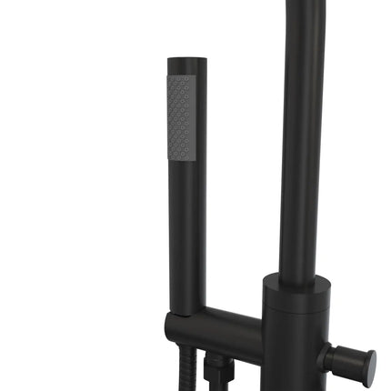 Linosa Freestanding Tub Faucet with Handshower in Matte Black - Plumbing Market