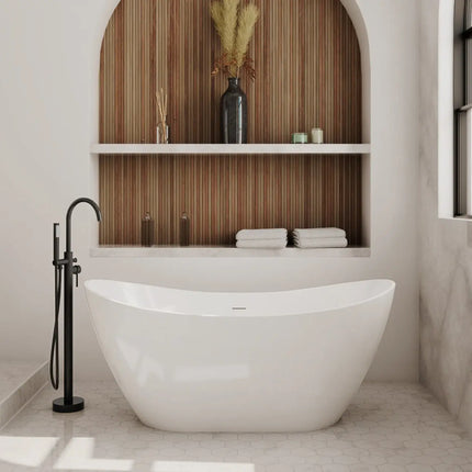 Linosa Freestanding Tub Faucet with Handshower in Matte Black - Plumbing Market