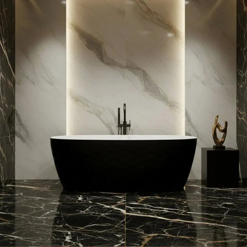 Liro Freestanding bathtub    67" x 32" x 23" VOSS MATTE BLACK 67