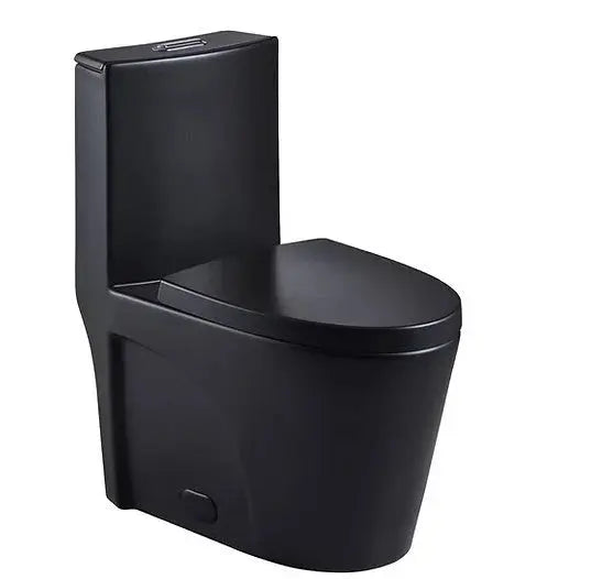 Liro Luna Dual Flush Toilet with 10" Rough in Black Finish
