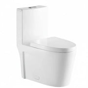 Liro Luna Dual Flush Toilet with 12" Rough in White Finish