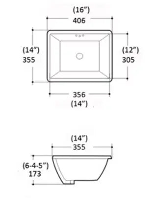 Liro Regal R-1812 undermount porcelain sink  R-1312