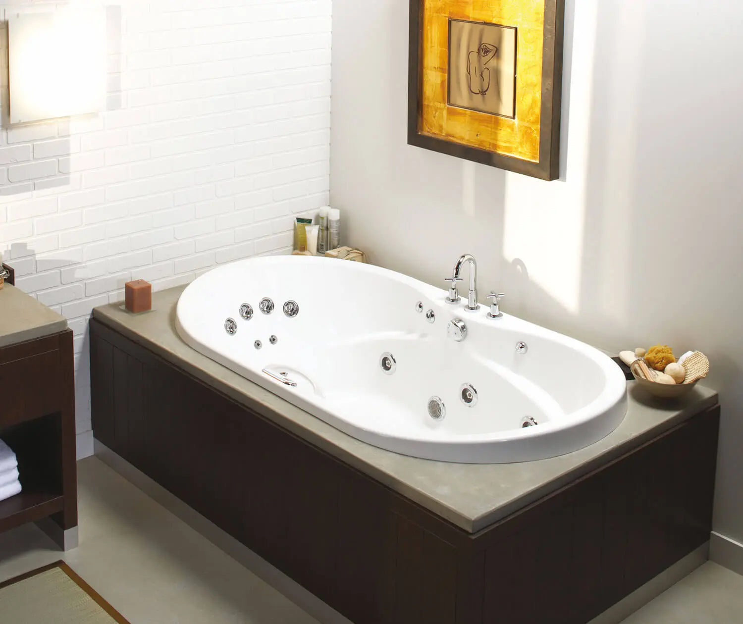 Living 6042 Acrylic Drop-in Center Drain Bathtub in White - Plumbing Market