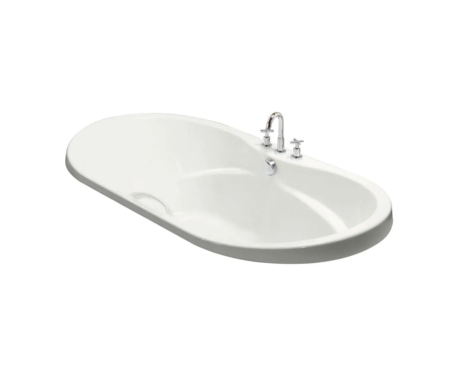 Living 6042 Acrylic Drop-in Center Drain Bathtub in White - Plumbing Market