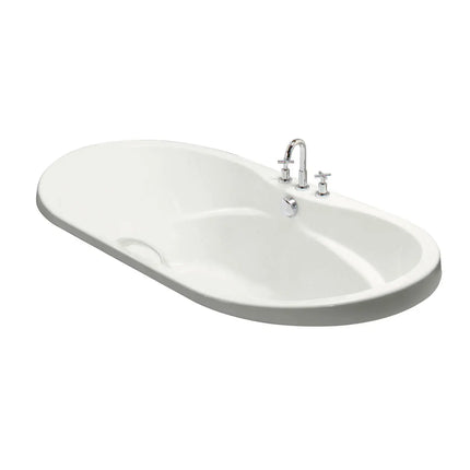 Living 6042 Acrylic Drop-in Center Drain Bathtub in White - Plumbing Market