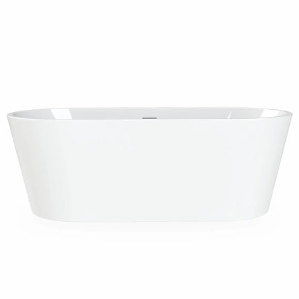 Lorca 6731 Acrylic Freestanding Center Drain Bathtub in White with White Skirt - Plumbing Market