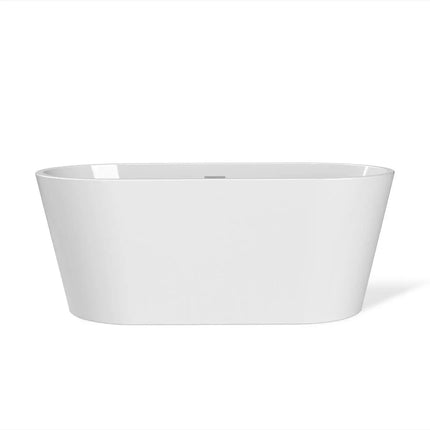 Louie 5829 Acrylic Freestanding Center Drain Bathtub in White with White Skirt - Plumbing Market