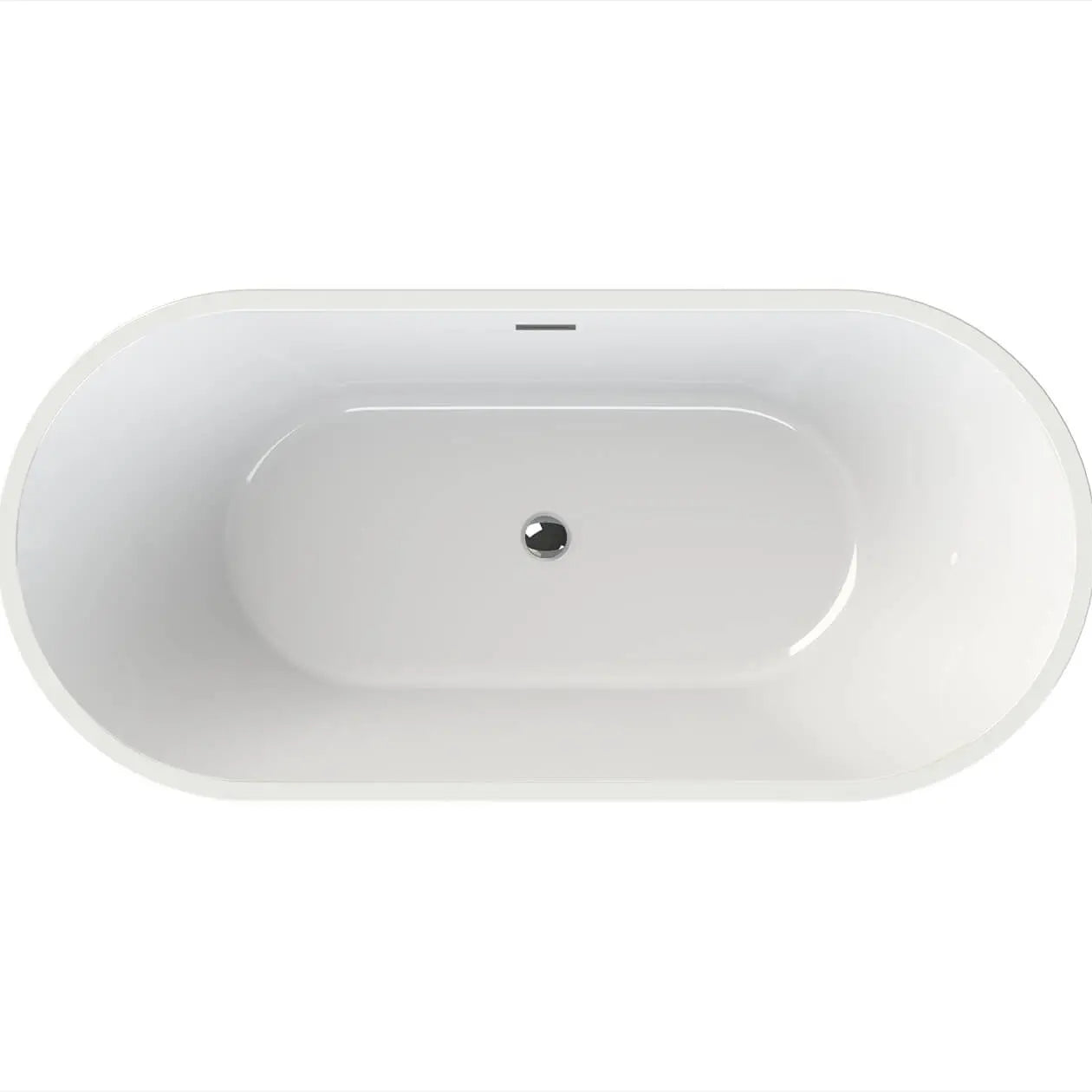 Louie 6731 Acrylic Freestanding Center Drain Bathtub in White with White Skirt - Plumbing Market