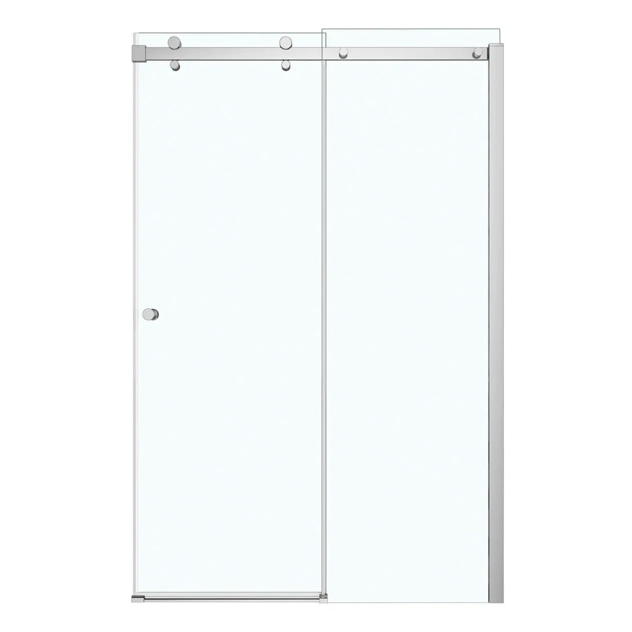 Luminescence 44 ½-47 x 70 ½-72 in. 6 mm Sliding Shower Door for Alcove Installation with Clear glass in Chrome - Plumbing Market