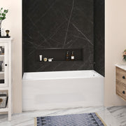 Zitta 36" x 76" Nezio Wall, black marble imitation M36763A03ZM