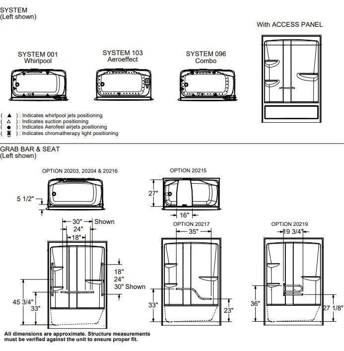 MAAX Allia TSR-6032 Acrylic Alcove Right-Hand Drain One-Piece Tub Shower in White - Plumbing Market