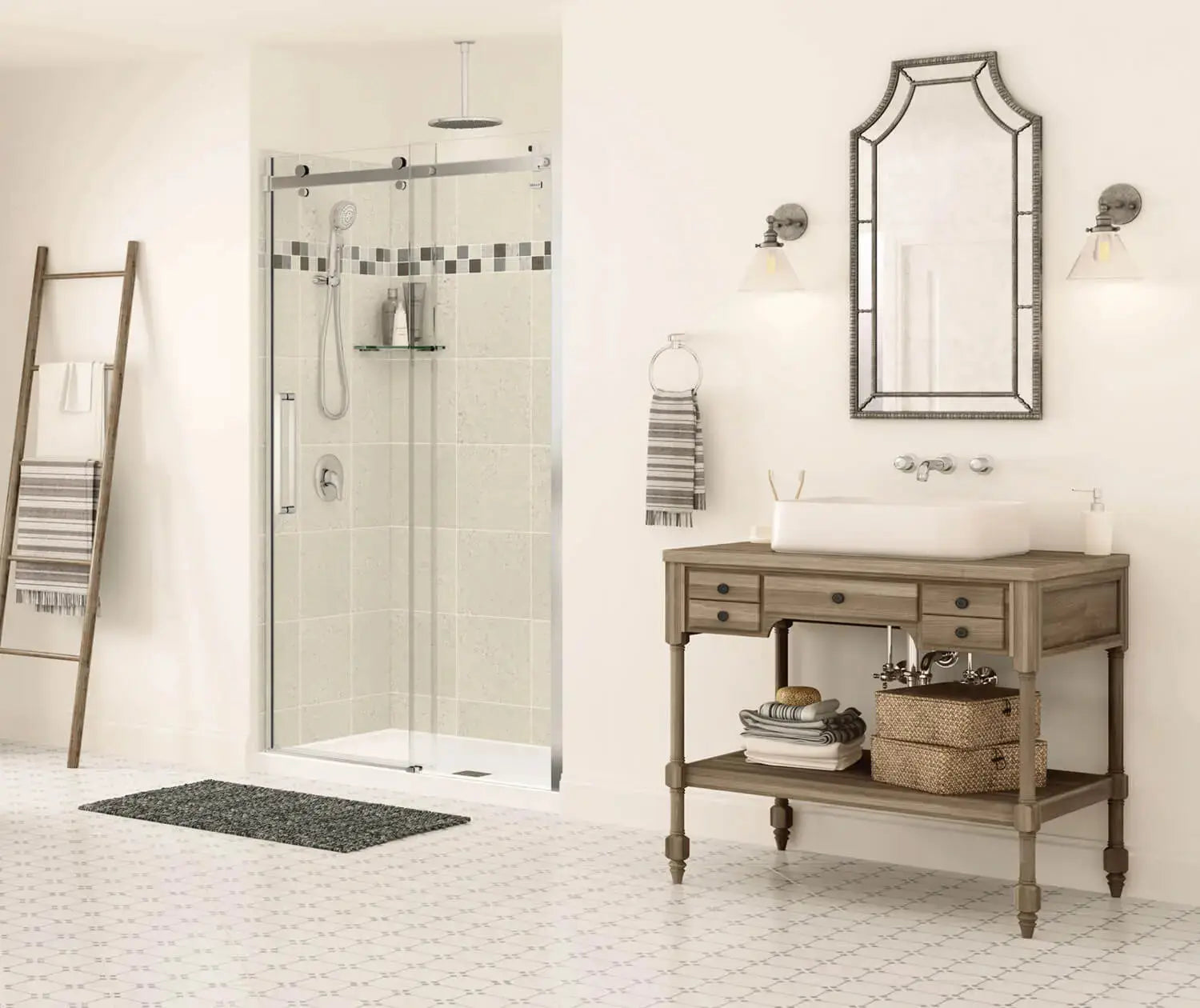 MAAX Halo 44 ½-47 x 78 ¾ in. 8mm Sliding Shower Door for Alcove Installation with Clear glass in Chrome - Plumbing Market