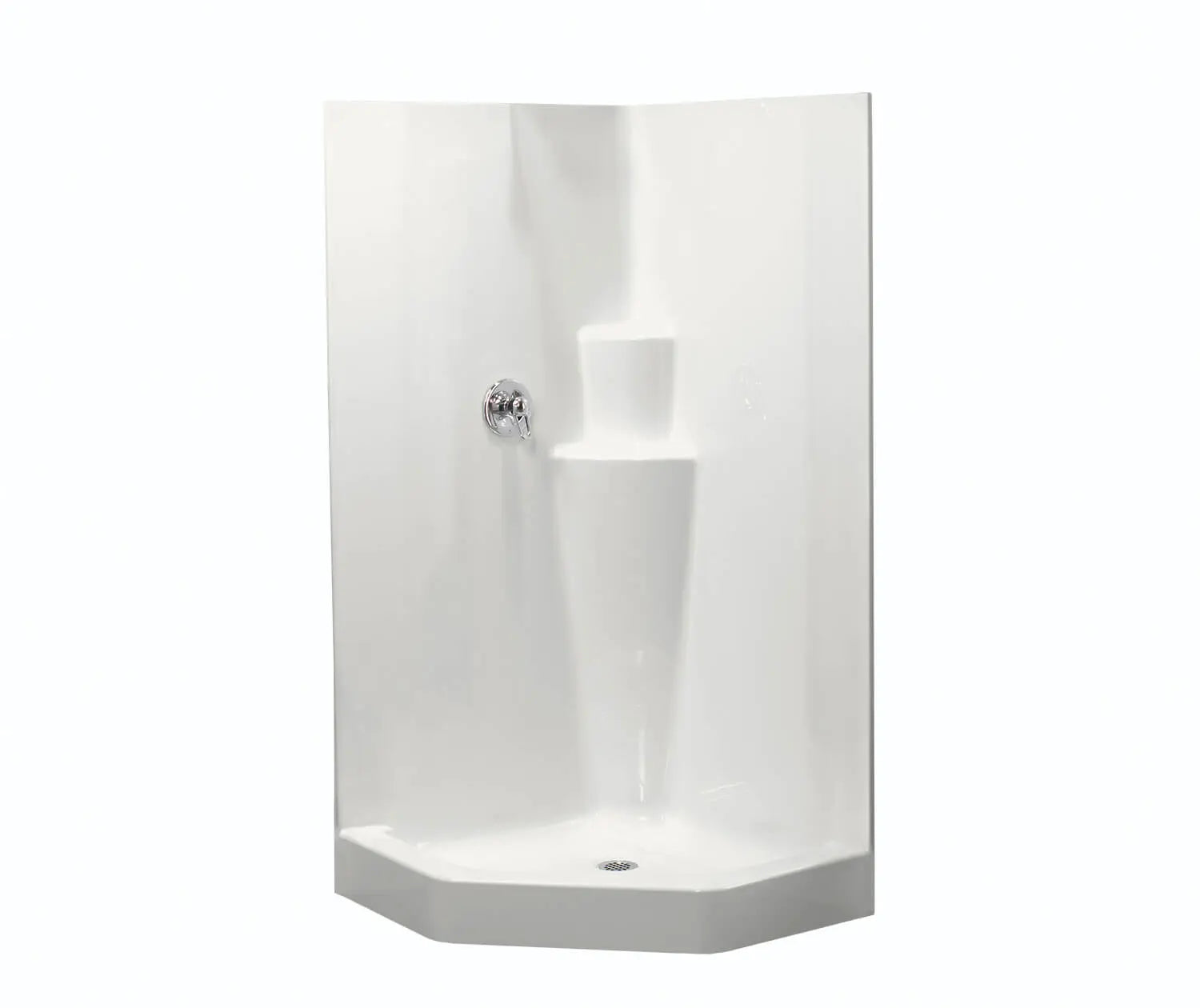 MAAX Imperial II 39 x 39 AcrylX Corner Center Drain One-Piece Shower in White - Plumbing Market