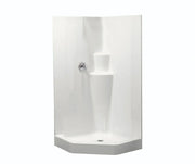 MAAX Imperial II 39 x 39 AcrylX Corner Center Drain One-Piece Shower in White - Plumbing Market