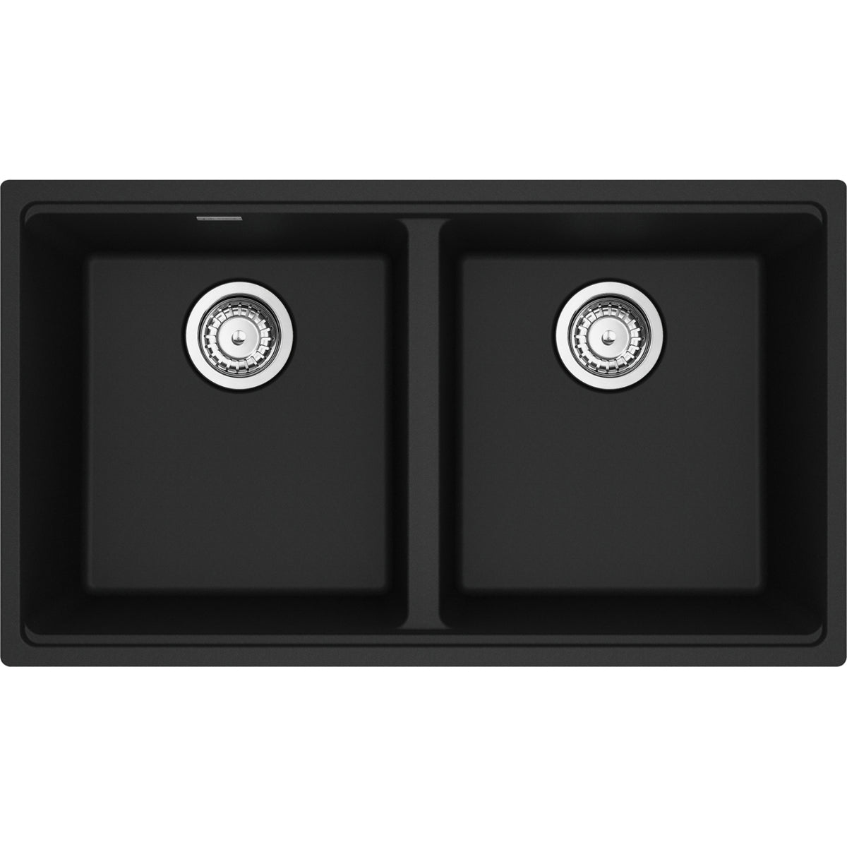 Franke Maris 31" undermount double bowl Fragranite kitchen sink MAG1201414 in Matte Black