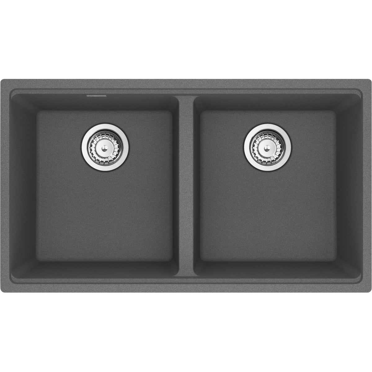 Franke Maris 31" undermount double bowl Fragranite kitchen sink MAG1201414 in Stone Grey