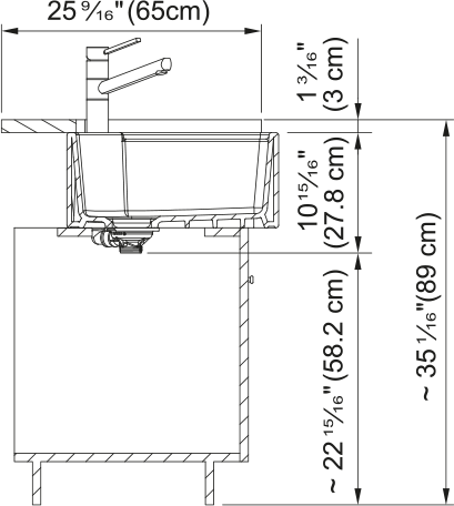 Franke Manor House 2.0 31.25" fireclay apron front double bowl kitchen sink glossy white MH2K7201414-GWH dimension drawing