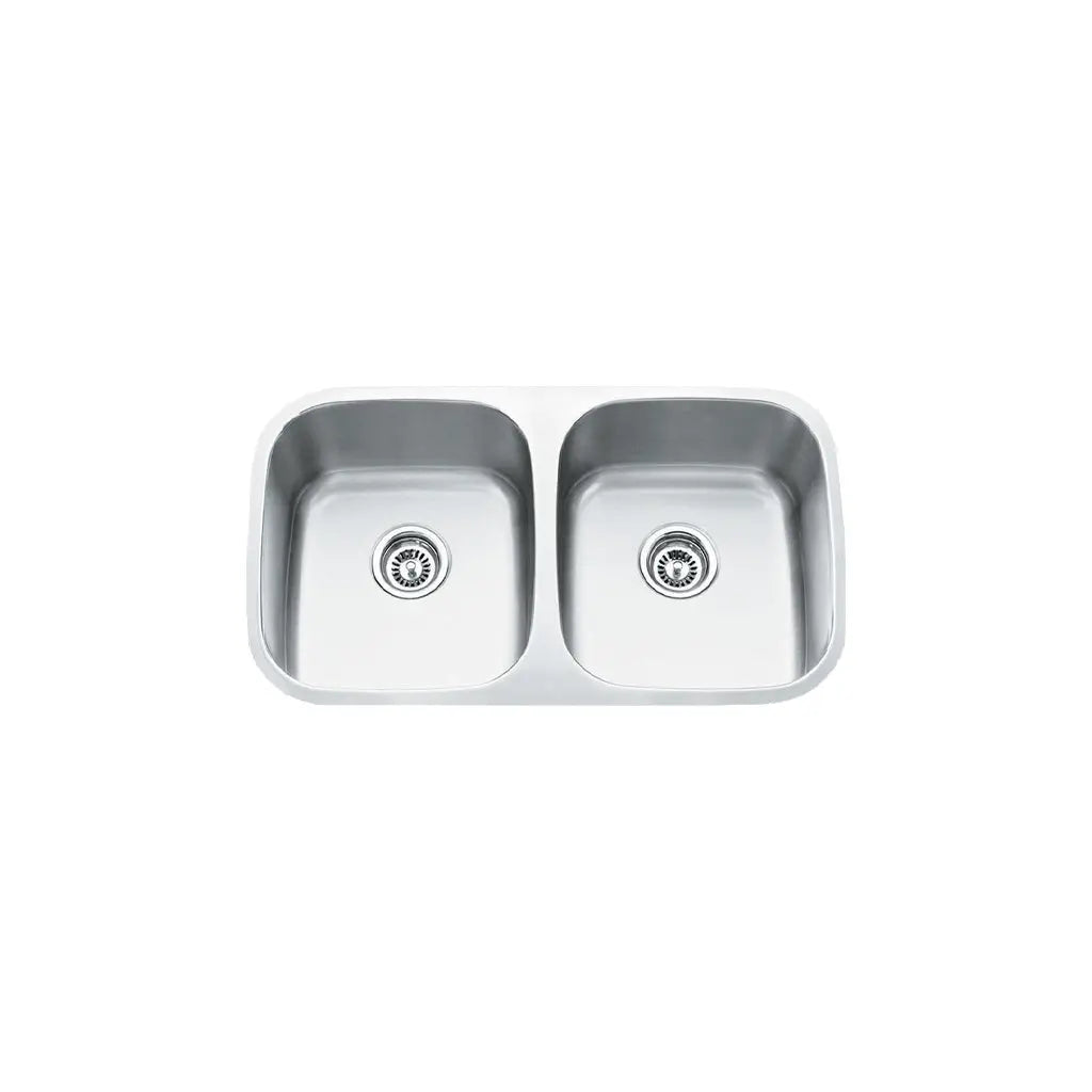 MODENA - UNDERMOUNT KITCHEN SINK (50/50) - 32⅜” x 18⅛" x 9" - Plumbing Market