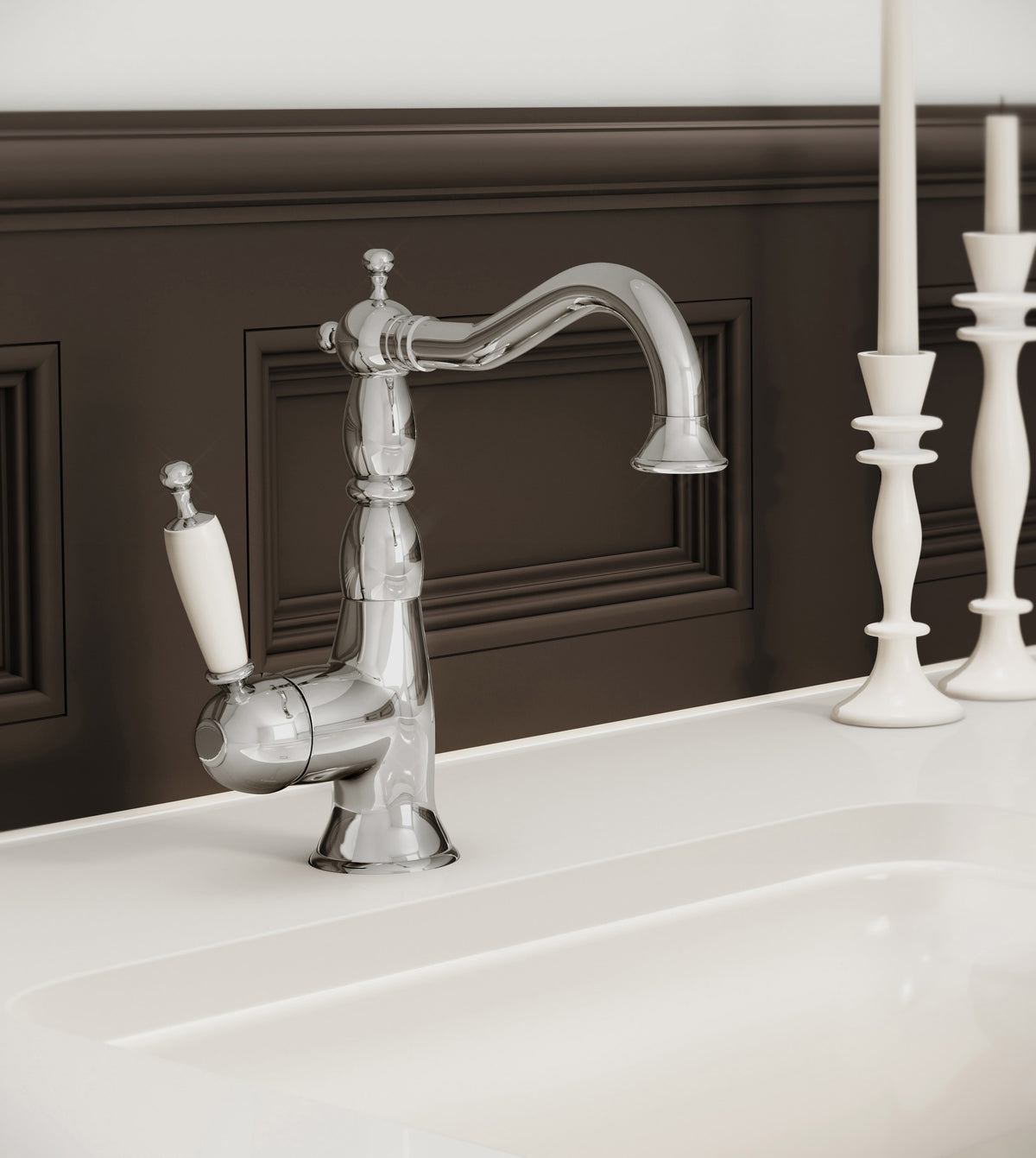 Baril VICTOIRE B74 Antique Style Single-Hole Lavatory Faucet, Drain Included MON-2600-00L (Baril photo)