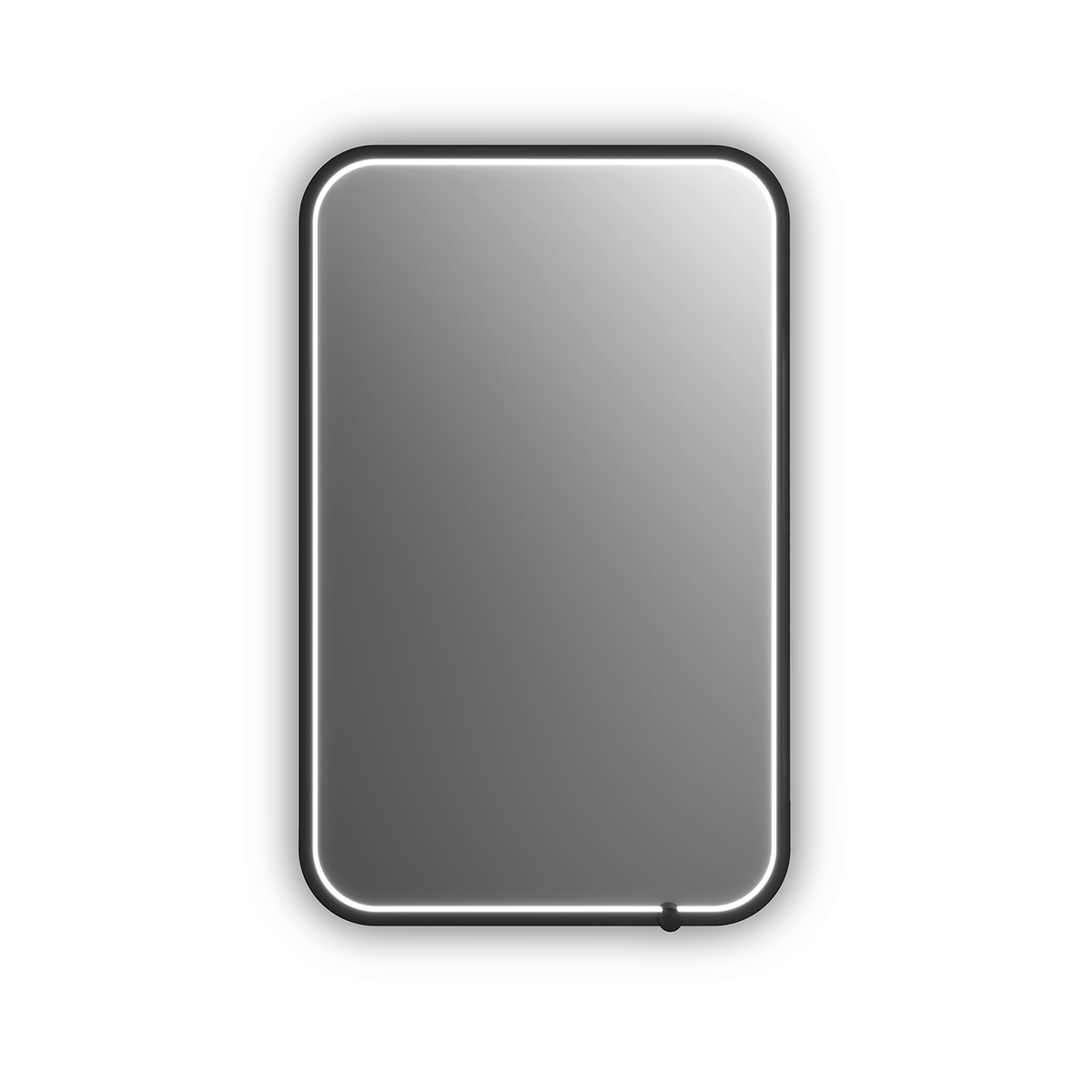 Kalia NOX Rectangular Rounded Corners LED Lighting Mirror 20 x 32 With Touch Switch for Color Temperature Control - Black MR2198-570-001