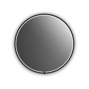 Kalia NOX Round LED Lighting Mirror 30 x 30 With Touch Switch for Color Temperature - Black MR2200-570-001