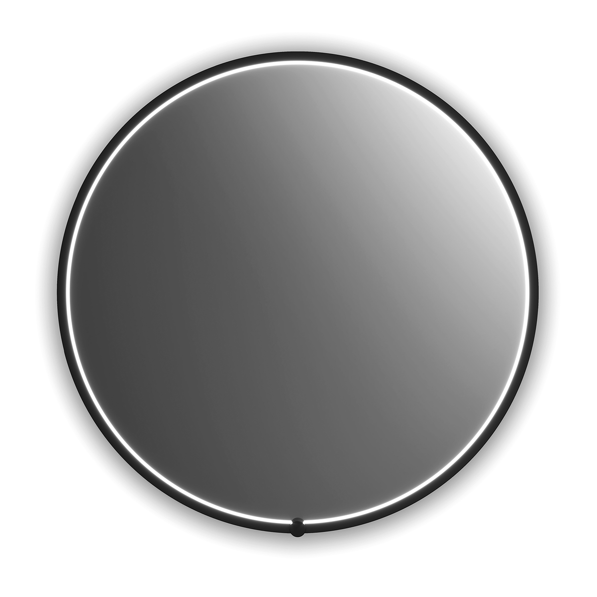 Kalia NOX Round LED Lighting Mirror 36 x 36 With Touch Switch for Color Temperature - Black MR2201-570-001