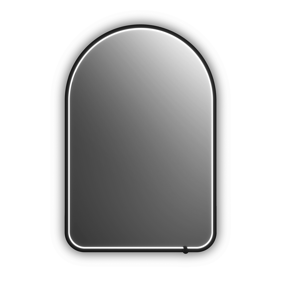Kalia NOX Arc Rounded Corners LED Lighting Mirror 24 x 36 With Touch Switch for Color Temperature Control - Black MR2202-570-001