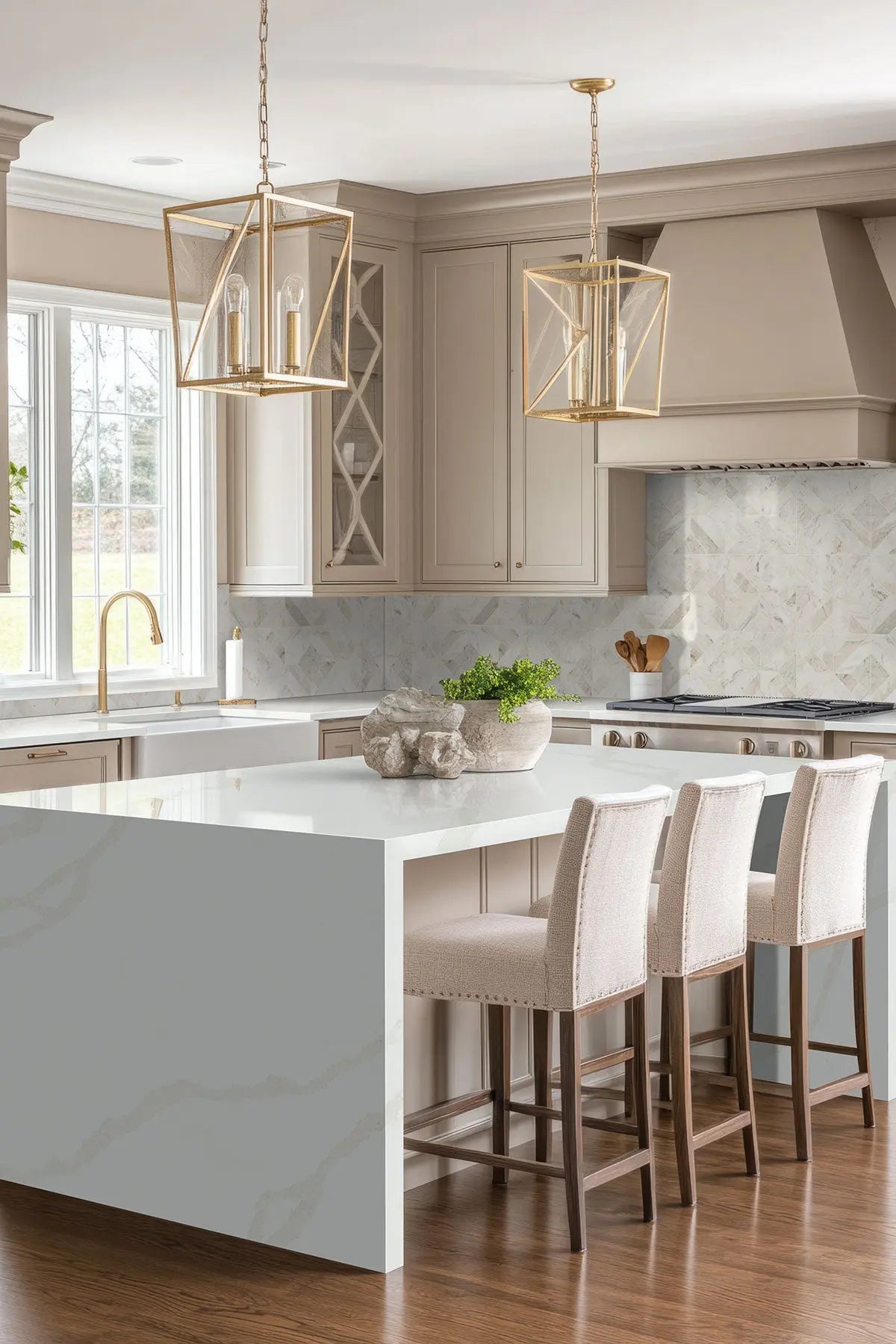 MSI Surfaces  3D View Arabescato Venato Argyle Geometric Pattern Tile