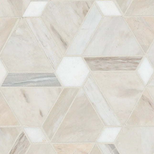 MSI Surfaces Angora Floralis Polished Marble Tile - Plumbing Market