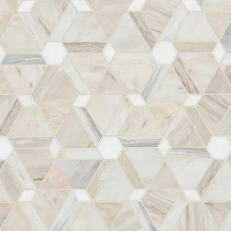 MSI Surfaces Angora Floralis Polished Marble Tile - Plumbing Market
