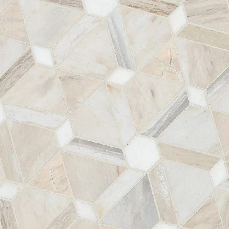 MSI Surfaces Angora Floralis Polished Marble Tile - Plumbing Market