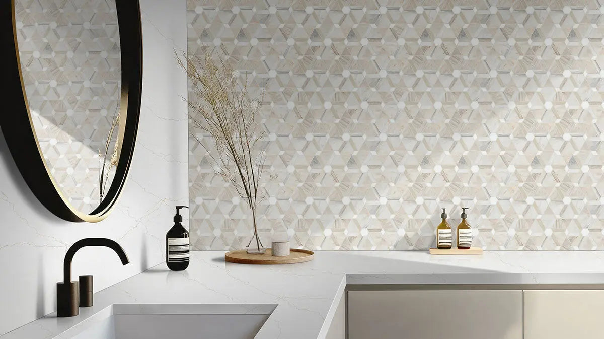 MSI Surfaces Angora Floralis Polished Marble Tile
