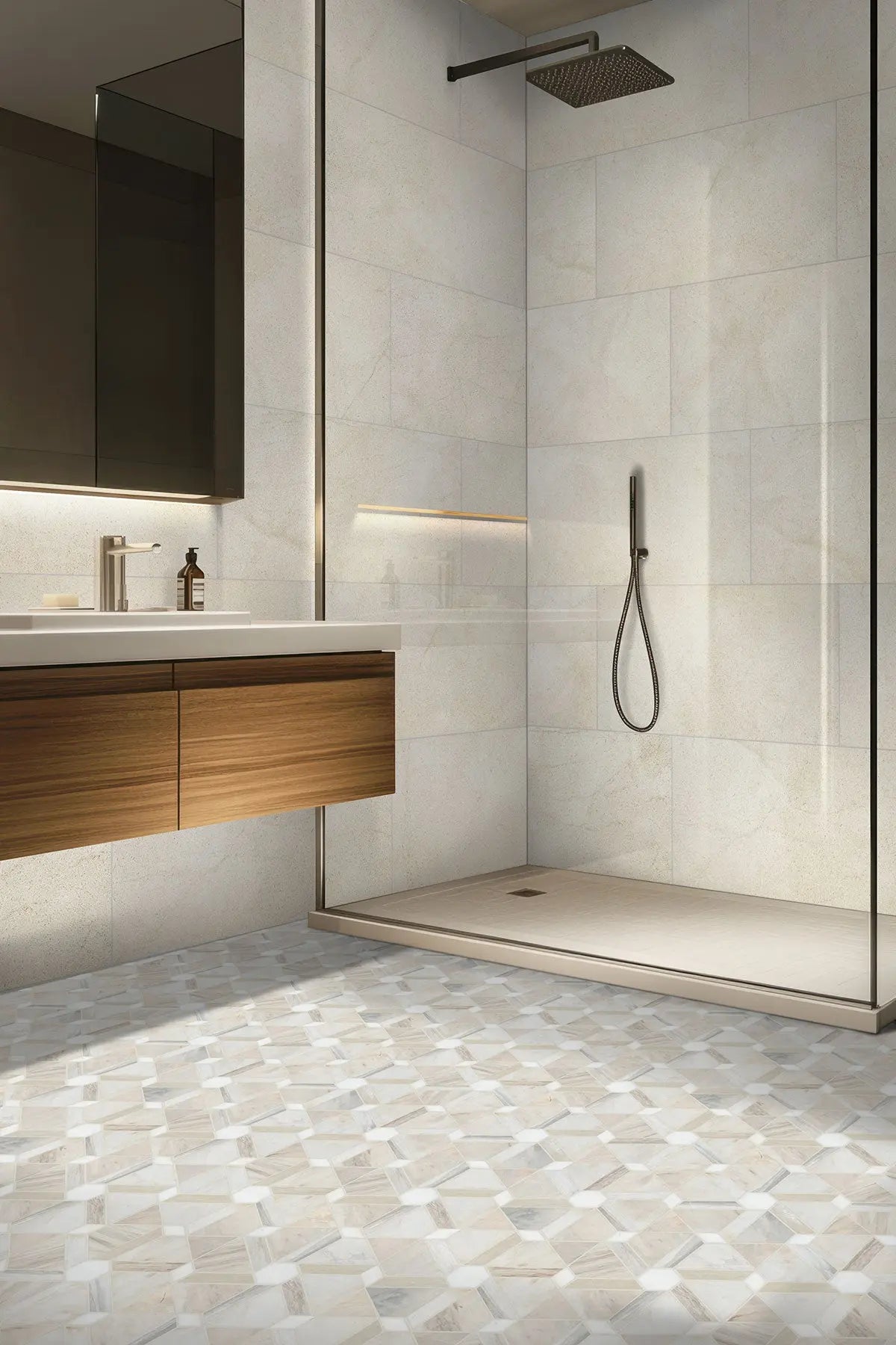 MSI Surfaces Angora Floralis Polished Marble Tile