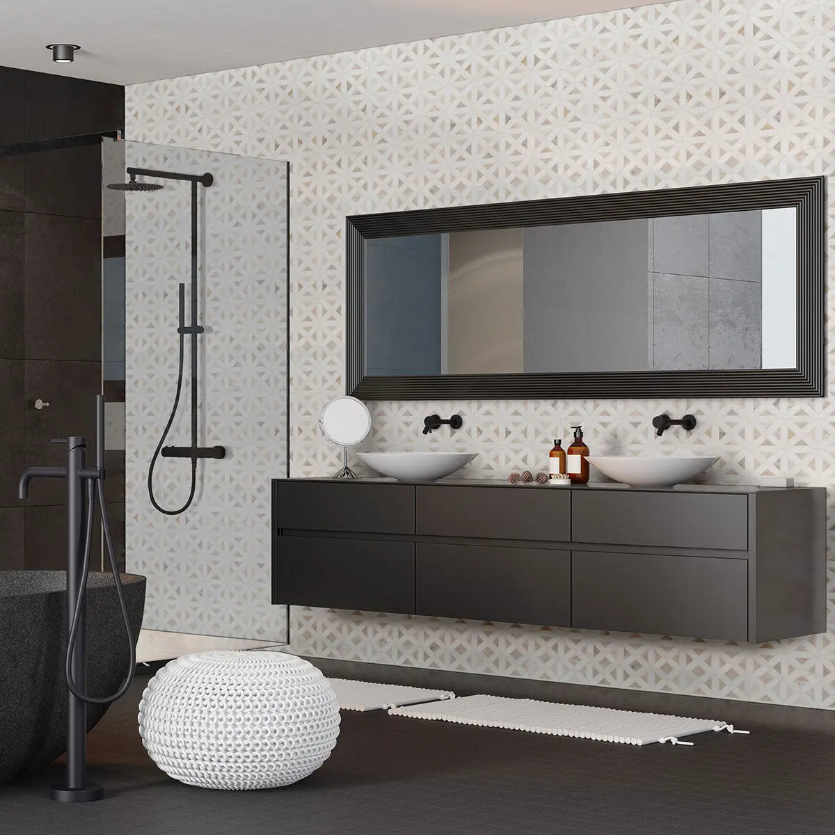 MSI Surfaces Angora Geometric Pattern Tile SMOT-ANGORA-GEOP - Plumbing Market