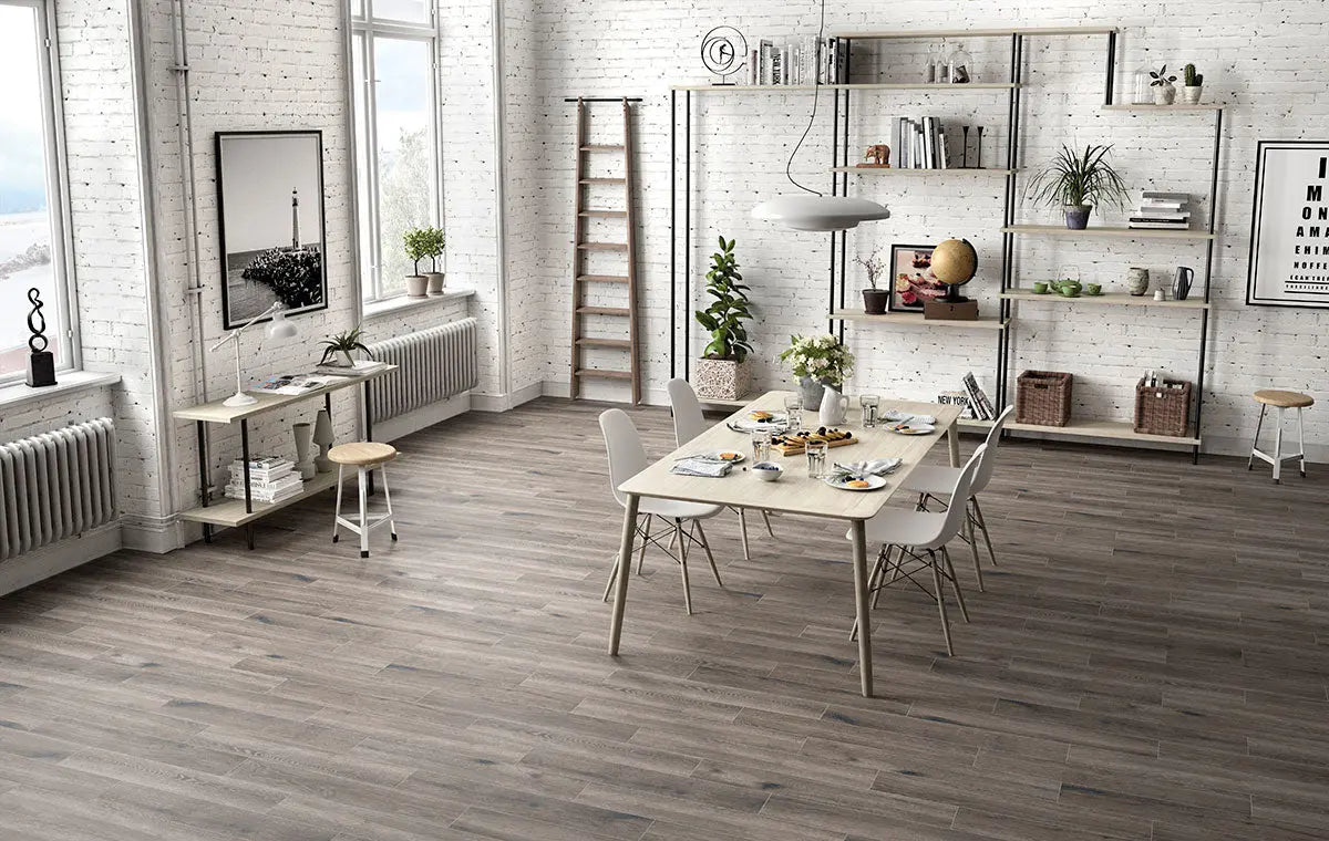 MSI Surfaces Antoni Gris Porcelain Wood Tile 6 x 36 Matte