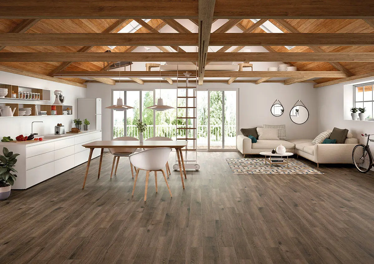 MSI Surfaces Antoni Nero Porcelain Wood Tile 6 x 36 Matte