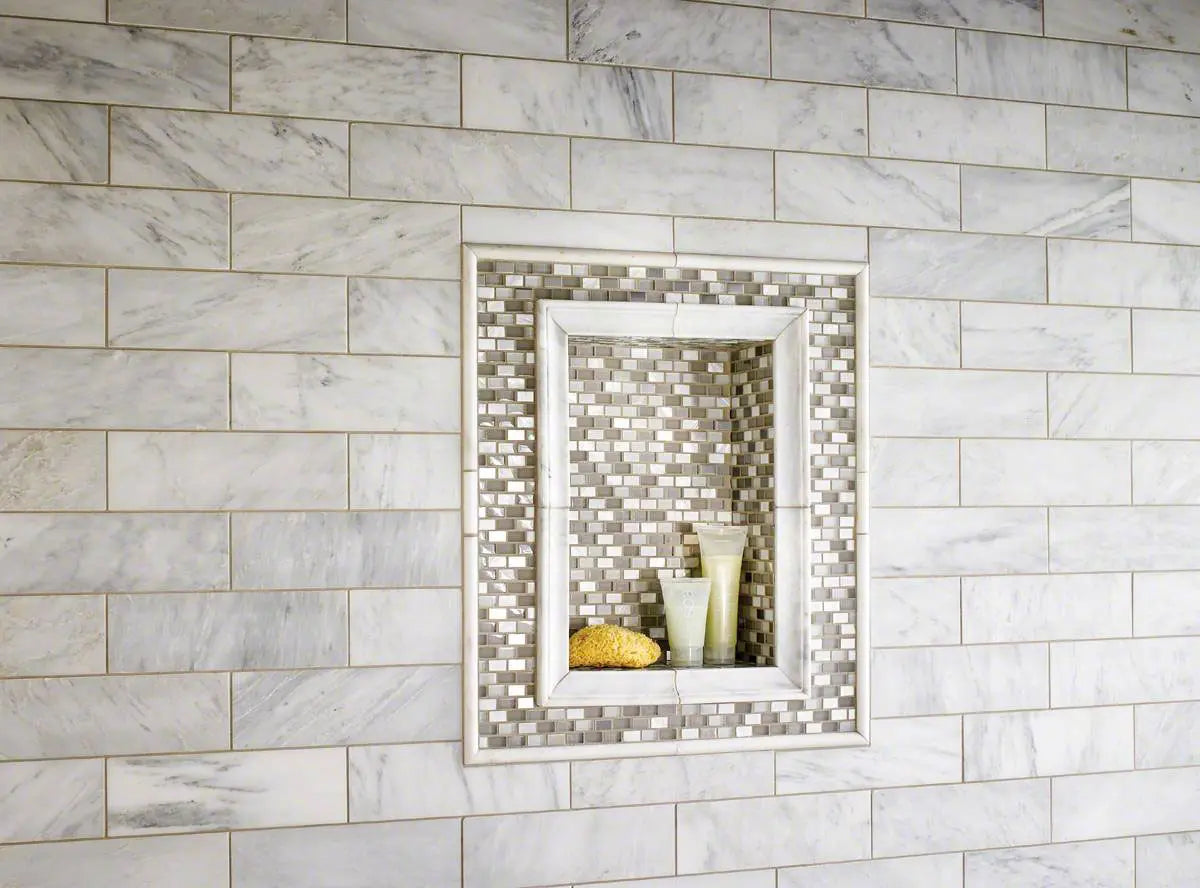 MSI Surfaces Arabescato Carrara 4X12 Honed TARACAR412H - Plumbing Market