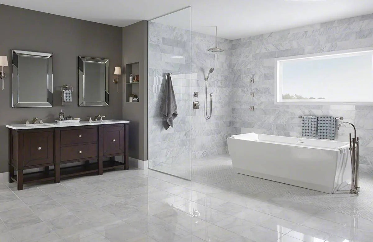 MSI Surfaces Arabescato Carrara 4X12 Honed TARACAR412H - Plumbing Market