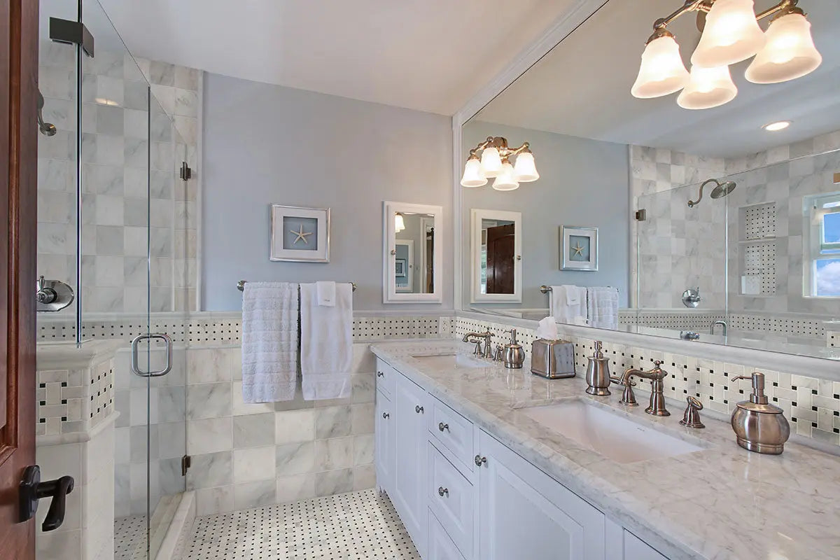 MSI Surfaces Arabescato Carrara Basketweave Marble Pattern Tile