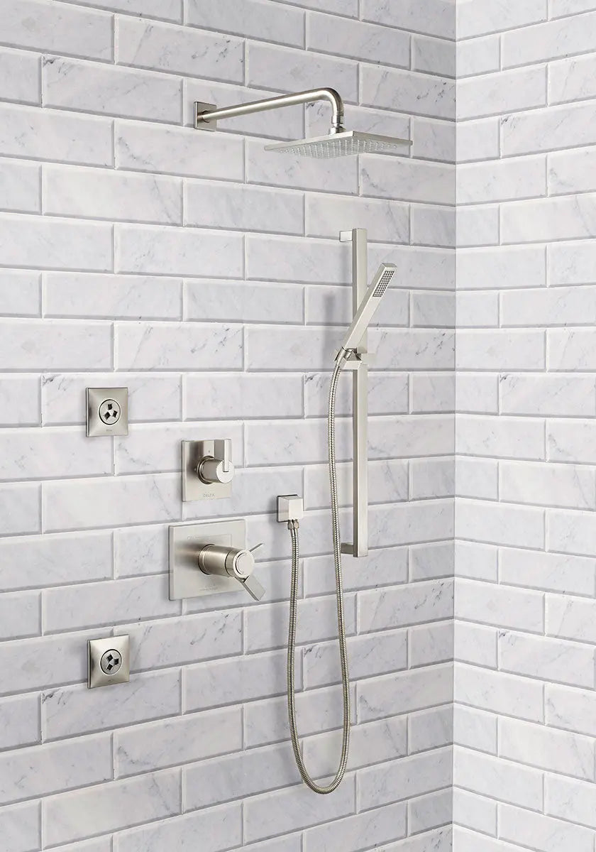 MSI Surfaces Arabescato Carrara Beveled Marble Subway Tile 4x12