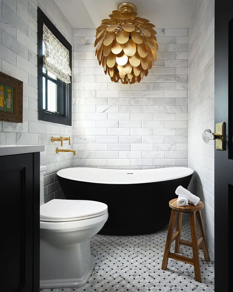 MSI Surfaces Arabescato Carrara Beveled Marble Subway Tile 4x12