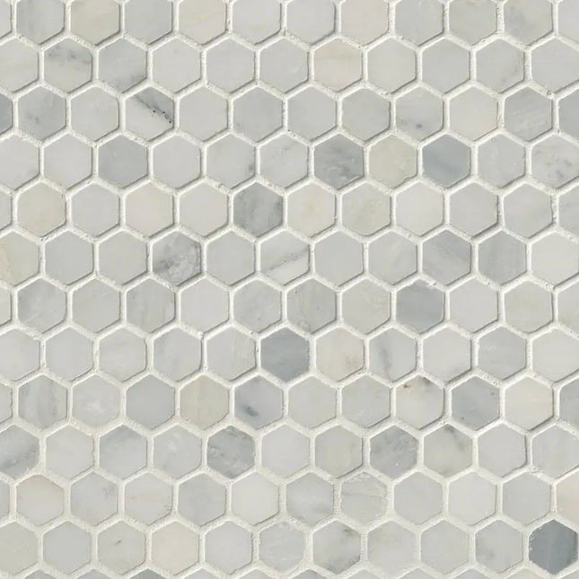 MSI Surfaces Arabescato Carrara Hexagon Mosaic SMOT-ARA-1HEX - Plumbing Market