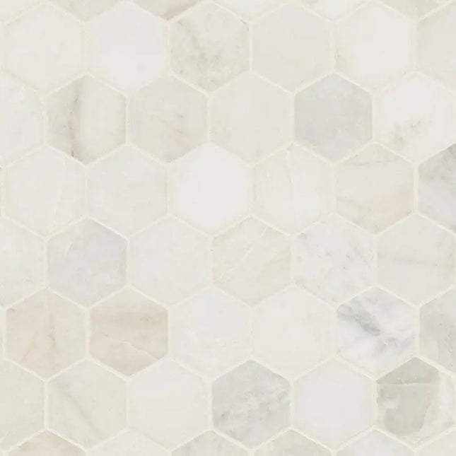MSI Surfaces Arabescato Venato White Hexagon Honed SMOT-ARAVEN-2HEXH - Plumbing Market