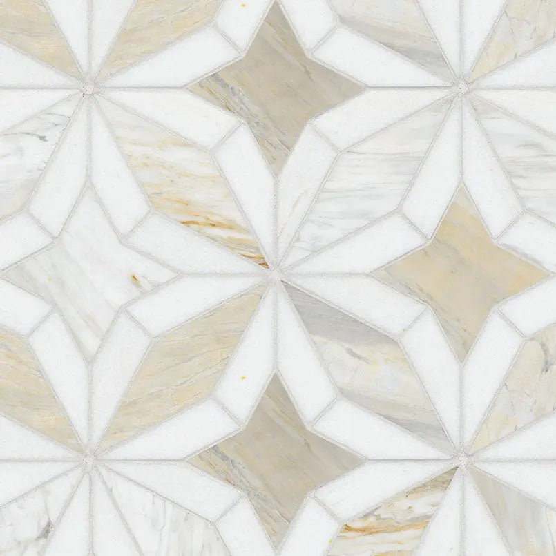 MSI Surfaces Athena Gold Estrella Polished Geometric Pattern Tile