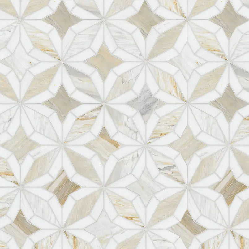 MSI Surfaces Athena Gold Estrella Polished Geometric Pattern Tile