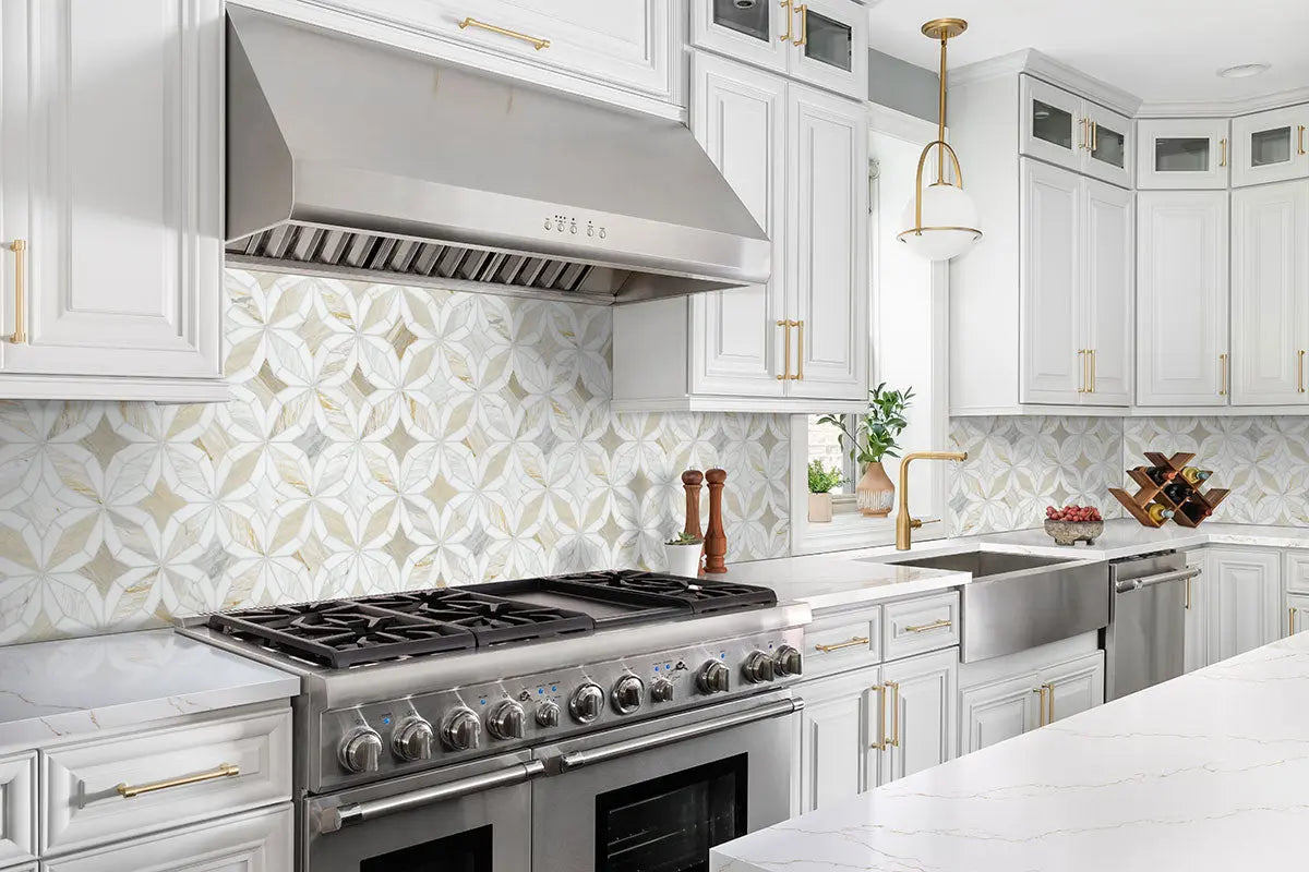 MSI Surfaces Athena Gold Estrella Polished Geometric Pattern Tile