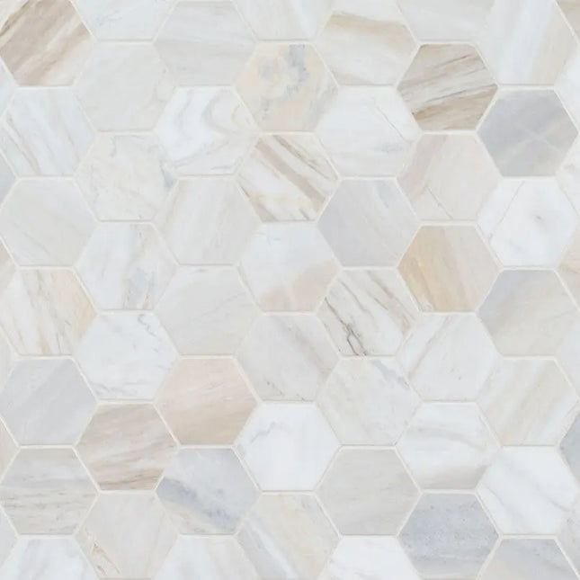 MSI Surfaces Athena Gold Hexagon Honed Mosaic Tile SMOT-ATHGOL-2HEXH - Plumbing Market
